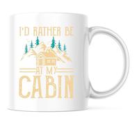 Je Préférerais Être Dans Ma Cabane Mug À Café Humour Tasses À Thé Drôle Tasse À Café Pour Travail Maison Bureau 330Ml