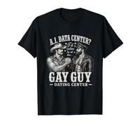 Je préfèrerais être dans Un Centre de Rencontres Gay Funny Unhinged Meme T-Shirt Graphique avec Valeur, Homme, Noir, S