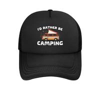 Je Préférerais Être en Camping Unisexe Baseball Cap Réglable Casquette De Baseball Soft Chapeau pour Sport Voyage Randonnée