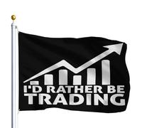 Je Préférerais Être Trader, Trader, Forex, Actions, Camionneur De Jour Décoration Bannière 90X150Cm Durable Avec Œillets Bannière Cour Drapeaux Pour Toutes Les Saisons Clubs Plage