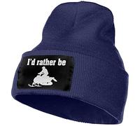 Je Préférerais Être Une Motoneige Femme Homme Bonnets De Ski Mode Bonnets Tricoté Classique Bonnet d'hiver pour Patinage Quotidien Course