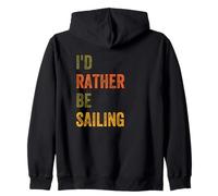 Je Préférerais Faire De La Voile Texte Rétro Vintage Sweat à Capuche