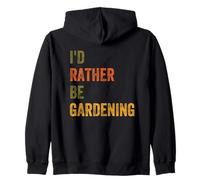 Je Préférerais Faire du Jardinage Rétro Vintage Texte Sweat à Capuche