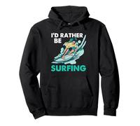 Je préfèrerais Faire du Surf, Style rétro, Style Wave Beach Sweat à Capuche
