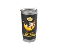 Je préfèrerais me détendre dans mon hamac Cute Monkey Camp Kawaii Gobelet isotherme en acier inoxydable double paroi