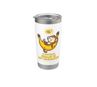 Je préfèrerais me détendre dans mon hamac Cute Monkey Camp Kawaii Gobelet isotherme en acier inoxydable double paroi