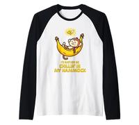 Je préfèrerais me détendre dans Mon hamac Cute Monkey Camp Kawaii Manche Raglan
