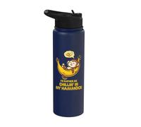 Je préfèrerais me détendre dans mon hamac Cute Monkey Camp Kawaii Stainless Steel Insulated Water Bottle