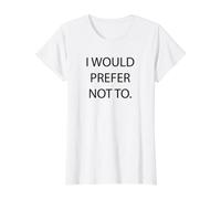 Je préférerais ne Pas préférer Sarcastique T-Shirt Graphique avec Valeur, Femme, Blanc, S