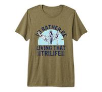 Je préfèrerais Vivre ce Triathlon Trilife T-Shirt Haut de Gamme
