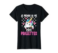 Je Prends La vie Licorne Cadeau Fille 2 ans à 12 ans Enfants T-Shirt