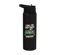 Je Prends Les Coups Faciles Et La Stratégie Billard Stainless Steel Insulated Water Bottle