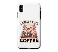 Je prépare Un Petit café, Un Axolotl Amusant, Un Barista Mignon. Coque pour iPhone XS Max