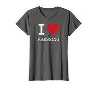 Je Presse Le cœur, J'adore Presser T-Shirt, Femme, Asphalte, S