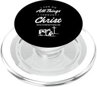 Je Puis Tout par Le Christ Verset Biblique Foi Shirt PopSockets PopGrip pour MagSafe