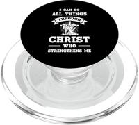 Je Puis Tout par Le Christ Verset Biblique Foi Shirt PopSockets PopGrip pour MagSafe