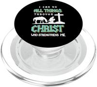 Je Puis Tout par Le Christ Verset Biblique Foi Shirt PopSockets PopGrip pour MagSafe