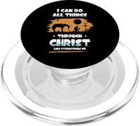 Je Puis Tout par Le Christ Verset Biblique Foi Shirt PopSockets PopGrip pour MagSafe