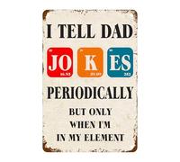 Je raconte des blagues à papa périodiquement, mais seulement quand je suis dans mon élément, plaque en métal, blague drôle de père pour la maison, le bureau, l'homme, les cavernes, les accessoires ext