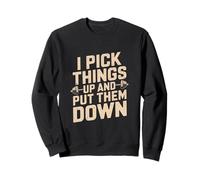 Je ramasse des objets et je les pose Funny Back Gym Funny Sweatshirt