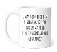 Je Réfléchis À La Généalogie Tasse Drôle Mug À Café Avec Anse Mug Pour Travail Cuisine L'École Boissons Chaudes 330Ml