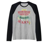Je Regarde des Films d'horreur Parce Que la réalité est trop effrayante Halloween Manche Raglan