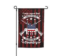 Je Regrette Seulement De N'Avoir Qu'Une Vie À Donner Pour Mon Pays. Drapeau De Jardin Décoratif Drapeaux De Jardin Durable Drapeaux Pour Vacances Toutes Les Saisons Fêtes 30X45cm