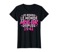 Je rends le monde meilleur depuis 1941 Anniversaire 84 Ans T-Shirt