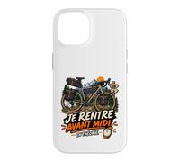 Je Rentre Avant Midi en Théorie Humour Gravel Cycliste Coque pour iPhone 14