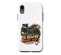 Je Rentre Avant Midi en Théorie Humour Gravel Cycliste Coque pour iPhone XR