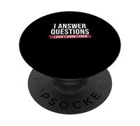 Je réponds aux questions Je ne sais pas que je savais que les joueurs de nuit Trivia PopSockets PopGrip Adhésif