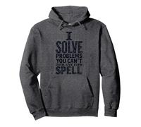 Je résous des problèmes Que Vous ne Savez même Pas épeler - Math Humor Sweat à Capuche, Unisexe pour Adultes, Chiné Foncé, XXL