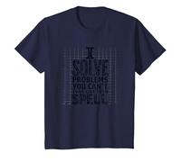 Je résous des problèmes Que Vous ne Savez même Pas épeler - Math Humor T-Shirt, Enfant, Bleu Marine, 3 Ans