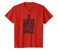 Je résous des problèmes Que Vous ne Savez même Pas épeler - Math Humor T-Shirt, Enfant, Rouge, 3 Ans