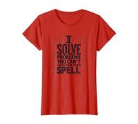 Je résous des problèmes Que Vous ne Savez même Pas épeler - Math Humor T-Shirt, Femme, Rouge, 3XL