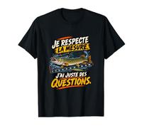 Je Respecte La Mesure J'Ai Juste des Questions Pêche Humour T-Shirt Graphique avec Valeur
