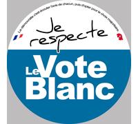 Je Respecte Le Vote Blanc - 20cm - Sticker/Autocollant