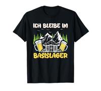 Je Reste dans Le Camp de Base Randonnée Bière Drôle Excursion de randonnée T-Shirt