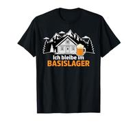 Je reste dans un entrepôt de base - Alpiniste, randonneur, montagne et bière T-Shirt