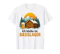 Je reste dans un entrepôt de base - Alpiniste, randonneur, montagne et bière T-Shirt