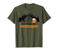 Je Reste dans Un entrepôt de Base - Alpiniste, Randonneur, Montagne et bière T-Shirt