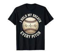 Je retiens Mon Souffle à Chaque Lancer de Baseball T-Shirt