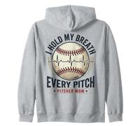 Je retiens Mon Souffle à Chaque Lancer, Maman, Baseball Sweat à Capuche