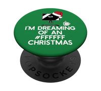 Je rêve d'un mème de Noël pour Les développeurs Web #FFFFFF PopSockets PopGrip Adhésif