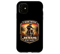 Je Roule avec Jésus dans Mon cœur Dirt Bike Rider Motocross MX Coque pour iPhone 11