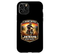 Je Roule avec Jésus dans Mon cœur Dirt Bike Rider Motocross MX Coque pour iPhone 11 Pro