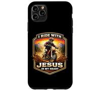 Je Roule avec Jésus dans Mon cœur Dirt Bike Rider Motocross MX Coque pour iPhone 11 Pro Max