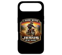 Je Roule avec Jésus dans Mon cœur Dirt Bike Rider Motocross MX Coque pour iPhone Air