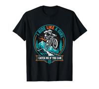 Je Roule comme Une Fille, Attrape-Moi si tu Peux T-Shirt Graphique avec Valeur