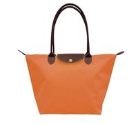 JE Sac à bandoulière pliable en nylon avec poignée sur le dessus pour femme, Orange, 0